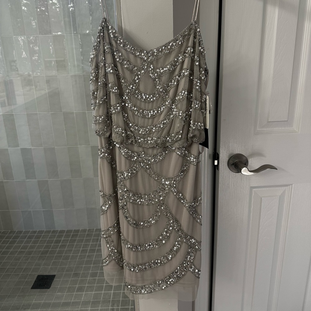 NWT Aidan Mattox Beaded Cocktail Dress